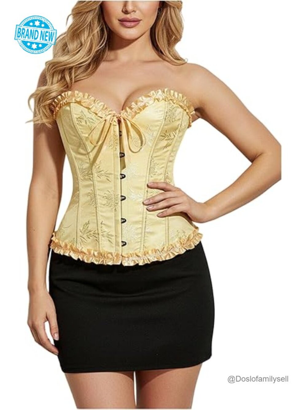 Overbust Corset Top Renaissance Floral Tie Front Strapless Going Out Tube Tops